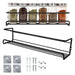 Metal Kitchen Hanging Racks 2-Pack — Wall-Mounted Single-Layer Spice Shelves