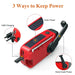 Mini Solar Crank Radio — AM/FM & 7‑Channel NOAA, USB Phone Charger, 3‑LED Torch, Waterproof