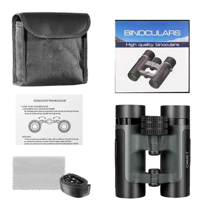 10x25 Compact Binoculars – Pocket Waterproof BAK4 Prism for Adults & Kids