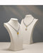 Linen Jewellery Bust Necklace Display Stand — Beige