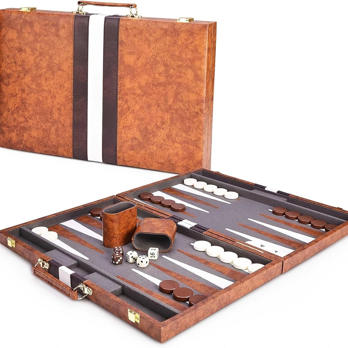 Folding 38cm (15in) Chess & Checkers Board – Standard Portable Version