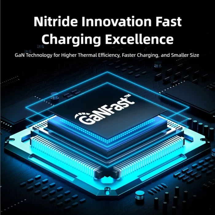 PD 65W Ultra-thin GaN Dual-Port Travel Charger with US/EU/UK/KR Interchangeable Plugs