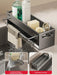 Extra-Large Carbon Steel Sink Caddy - Sponge & Soap Dish Countertop Organiser Rack