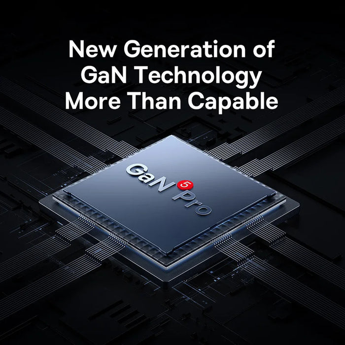 Baseus GaN5 Pro 65W Fast Charger – 3‑Port USB‑C PD & QC with 1m 100W Cable