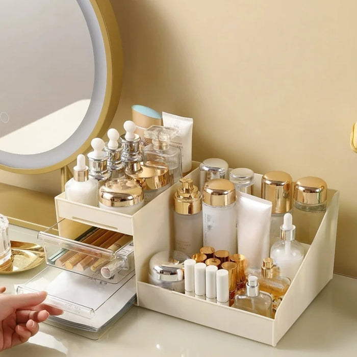 Makeup Organiser with Drawers — Cosmetic Storage for Dresser, Vanity & Bathroom Countertop