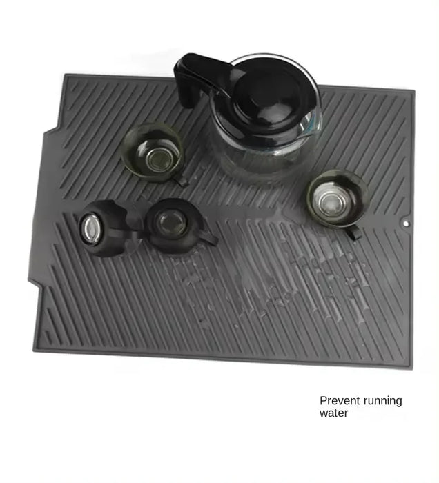 Silicone Drain & Drying Mat – Non‑Slip, Heat‑Resistant Dish Pad