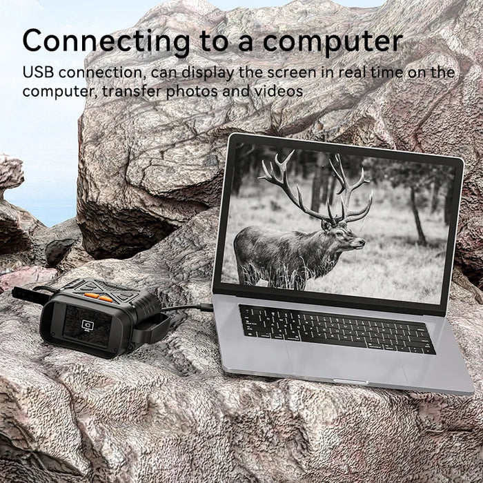 1080P Night Vision Binoculars 10x Digital — 800m Full-Dark IR, 2.8" Screen