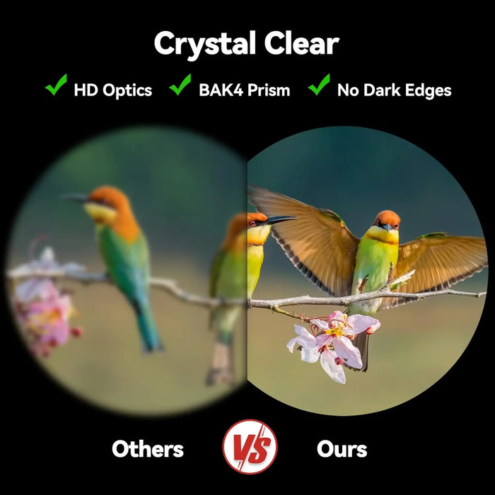 10x25 Compact Folding Binoculars — Lightweight Pocket Travel Binoculars for Adults & Kids