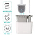 Wall-mounted Silicone Toilet Brush & Holder — Long Non-slip Handle, Ventilated Case, No-drill Fit