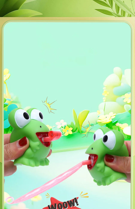 Pinch Frog & Dinosaur Tongue-Out Sensory Fidget Toy – Funny Stress-Relief Gift for Kids & Cats