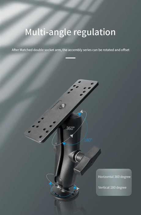 1.5in Ball Base Adapter – 360° Anti-slip RAM-style Mount for Fishfinder & GPS