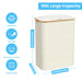 Slim Laundry Hamper — 100L or 160L Bamboo Basket with Removable Washable Bag & Handles