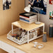 Multi-Purpose Coffee Station Organiser with Drawer & Shelves for Capsules, Cups and Snacks