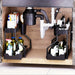 2-Tier Pull-Out Drawer Organiser — Foldable Plastic Storage for Kitchen & Bathroom