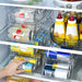 2-Tier Automatic Roll-Down Fridge Drink Dispenser — Clear Stackable Can Organiser