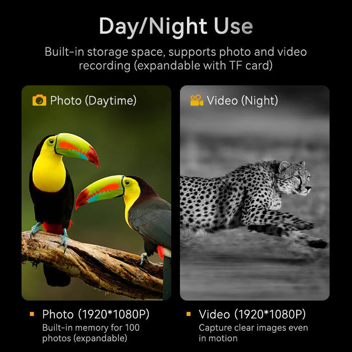 1080P Night Vision Binoculars 10x Digital — 800m Full-Dark IR, 2.8" Screen