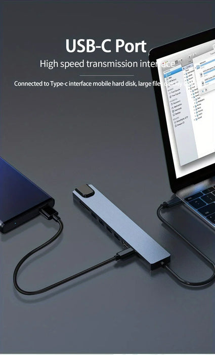 10-in-1 USB-C Hub – 4K@30Hz HDMI-Compatible Docking Station with PD 100W, RJ45 & USB 3.0