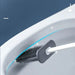 Silicone Toilet Brush with Flat Flexible Head and Wall-Mounted Holder