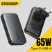 65W GaN USB‑C PD Fast Charger — USB‑A + USB‑C with QC 3.0, UK/EU/US plugs