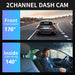 1080P Wi‑Fi Dual Dash Cam — Front & Interior, Night Vision, Loop Recording