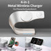 4-in-1 Magnetic 15W Metal Wireless Charging Station – Phone, Watch & Earbuds