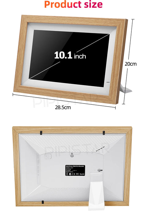 10.1-inch Wi‑Fi Digital Photo Frame — 1280×800 IPS Touchscreen, Frameo App