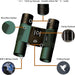 10x25 Compact Folding Binoculars — Lightweight Pocket Travel Binoculars for Adults & Kids