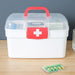 2-Tier Plastic Medicine Box with Handle — Large Capacity First‑Aid Organiser