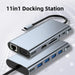 11-in-1 USB-C / Thunderbolt 3 Hub Docking Station with 4K HDMI, VGA, 100Mbps Ethernet, PD 100W, SD/TF, Audio