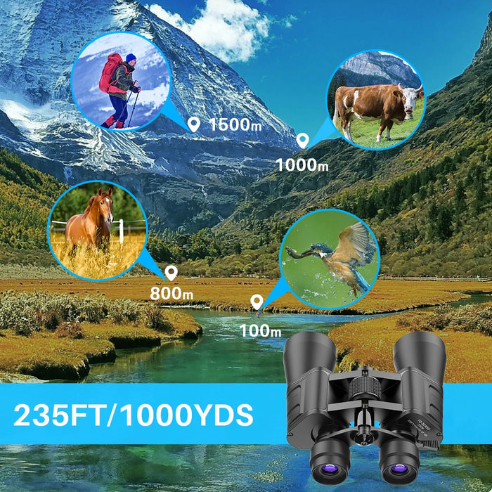 10–30x50 Zoom Binoculars — High-Power for Hunting, Birdwatching & Camping