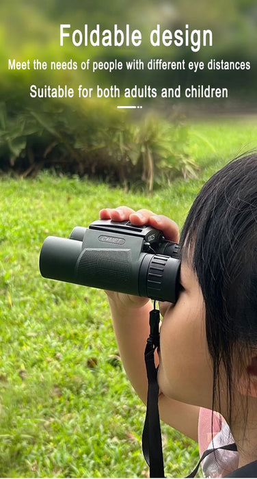 10x25 Compact Folding Binoculars — Lightweight Pocket Travel Binoculars for Adults & Kids
