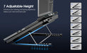 15.6–17.3 inch Laptop Cooling Pad — 6 Quiet Fans, 7-Position Adjustable Stand & Phone Holder