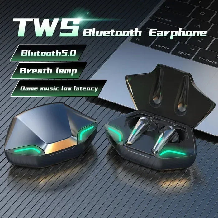 TWS Bluetooth 5.3 Gaming Earbuds – Low Latency Stereo with ANC & Mic