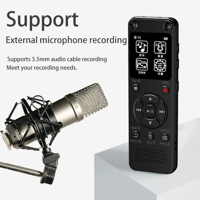 Voice recorder for seniors — voice‑activated, one‑touch recording and playback