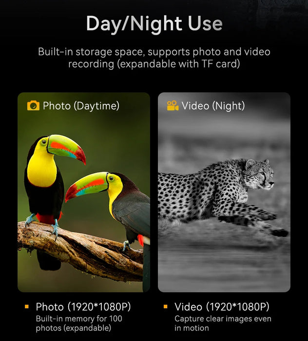 1080P Night Vision Binoculars 10x Digital — 800m Full-Dark IR, 2.8" Screen