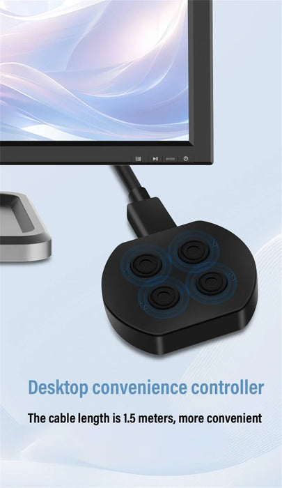 4 In 4 Out KVM USB3.0 Switch Shared Controller Hub Adapter USB2.0 Printer Splitter Switcher for PC Laptop Keyboard Mouse Monitor