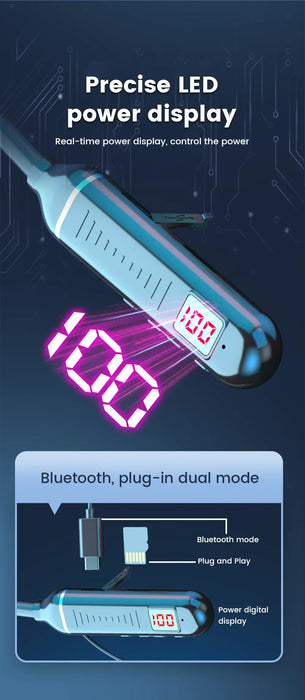 Neckband Earphones G07 — Bluetooth 5.1, ANC, LED Display, Waterproof