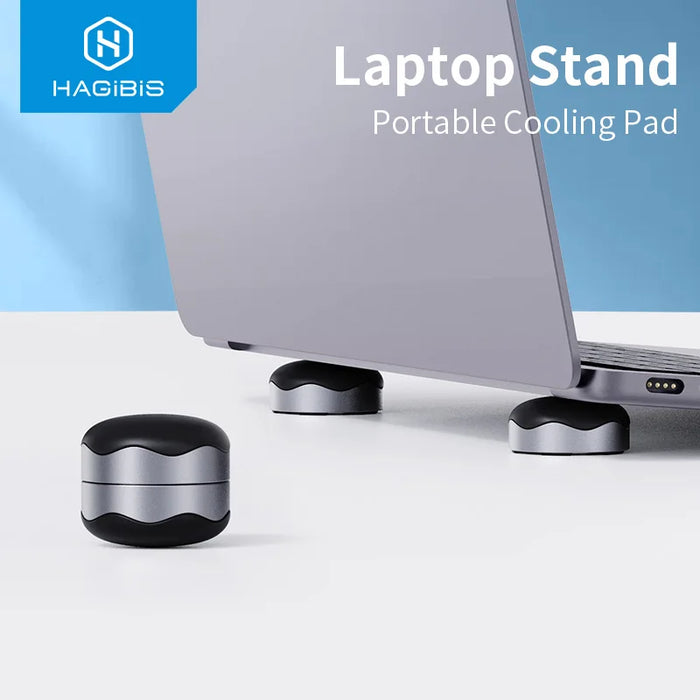 Magnetic Portable Laptop Stand & Cooling Pad — Aluminium, Skidproof