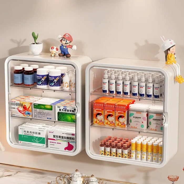 No‑Drill Wall‑Hanging Storage Rack — 3‑ or 4‑Tier PVC Organiser