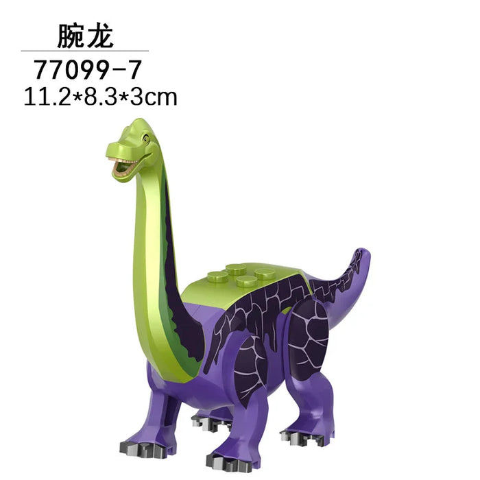 Tyrannosaurus Rex Building Block Figure — Jurassic Dinosaur Brick Toy (LEGO-compatible, 1pc)