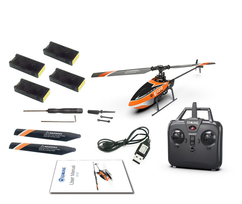 Eachine E129 Helicopter - 2.4G 4CH 6-Axis Gyro, Altitude Hold, Flybarless RC - Perfect for Beginners and Experienced Pilots - Shopsta EU