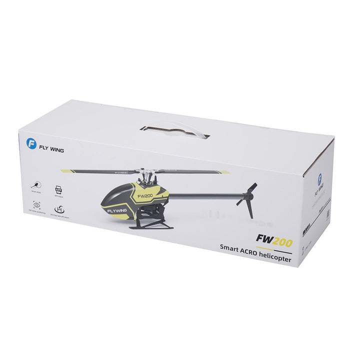 FLY WING FW200 - 6CH 3D Acrobatic GPS RC Helicopter with Altitude Hold & One-Key Return - BNF with H1 V2 Flight Control System for Easy App Adjustments - Shopsta EU