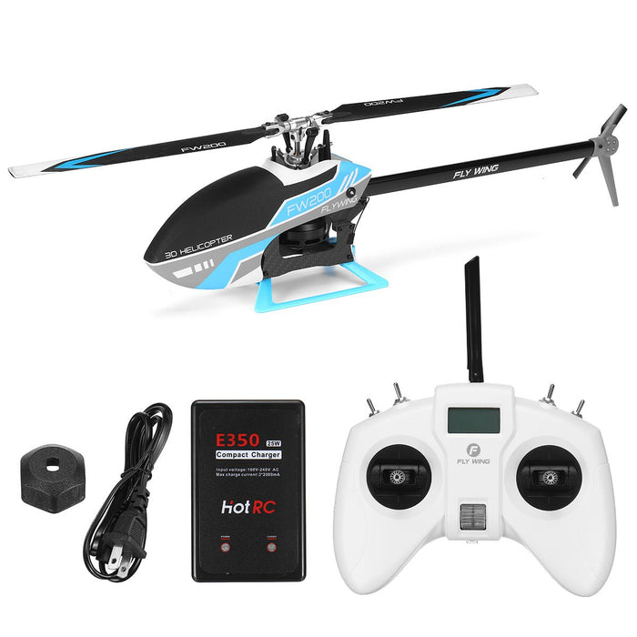 FLY WING FW200 - 6CH 3D Acrobatics GPS RC Helicopter with Altitude Hold, One-Key Return, APP Adjust & H1 V2 Flight Control System - Ideal for Aerial Stunts Enthusiasts - Shopsta EU