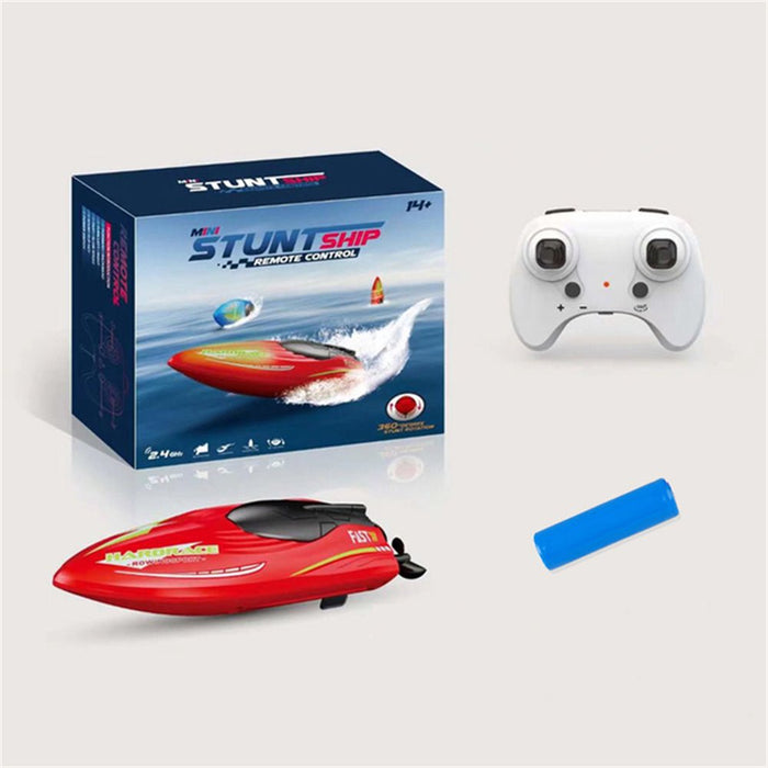 JJRC S8 RTR Mini Speedboat - 2.4G RC Stunt Boat with LED Light & 360° Rotation - Waterproof Remote Control Racing Toy for Kids & Children - Shopsta EU