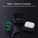 Magnetic Wireless Charger Foldable Stand - 2-in-1 with 15W Fast Charging Functionality for iWatch Ultra/8/7/6 and iPhone 14 Pro/13/12 - Ideal for Apple Watch and iPhone Owners Needing Faster Charging - Shopsta EU