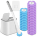 Disposable Toilet Brush Kit – Long Handle, Wall‑mount Holder & Replaceable Heads