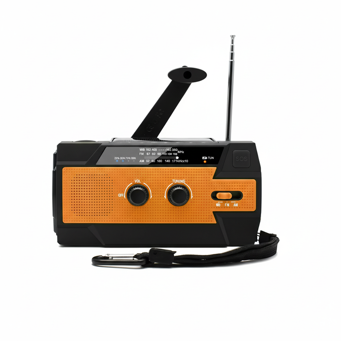 Disaster Prevention Emergency Flashlight Radio Solar Hand Crank Rechargeable Rechargeable Multifunctional LED Reading Light Radi