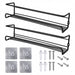 2-Pack Metal Wall-Mounted Spice Rack – Single-Layer Carbon Steel Hanging Organiser