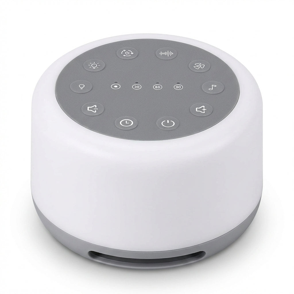 7‑Colour Night Light & 24‑Sound Sleep Machine — Rechargeable White Noi ...
