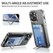 Transparent MagSafe Card Wallet & Stand for iPhone – Clear PC Case